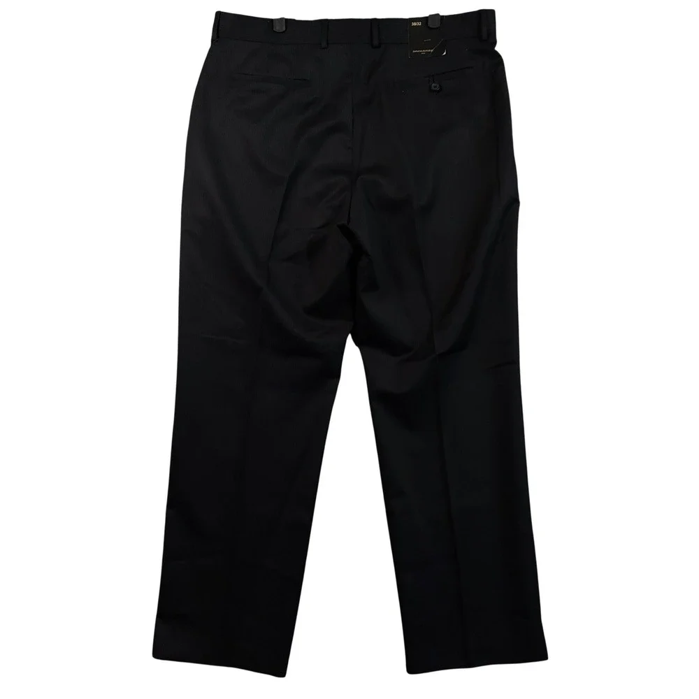 Banana Republic Dress Pants Men 38x32 Black Pinstripe Wool Blend 570633-00-1 NWT